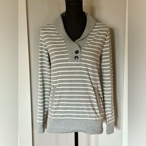 *NWOT Banana Republic Gray Striped Knit Top